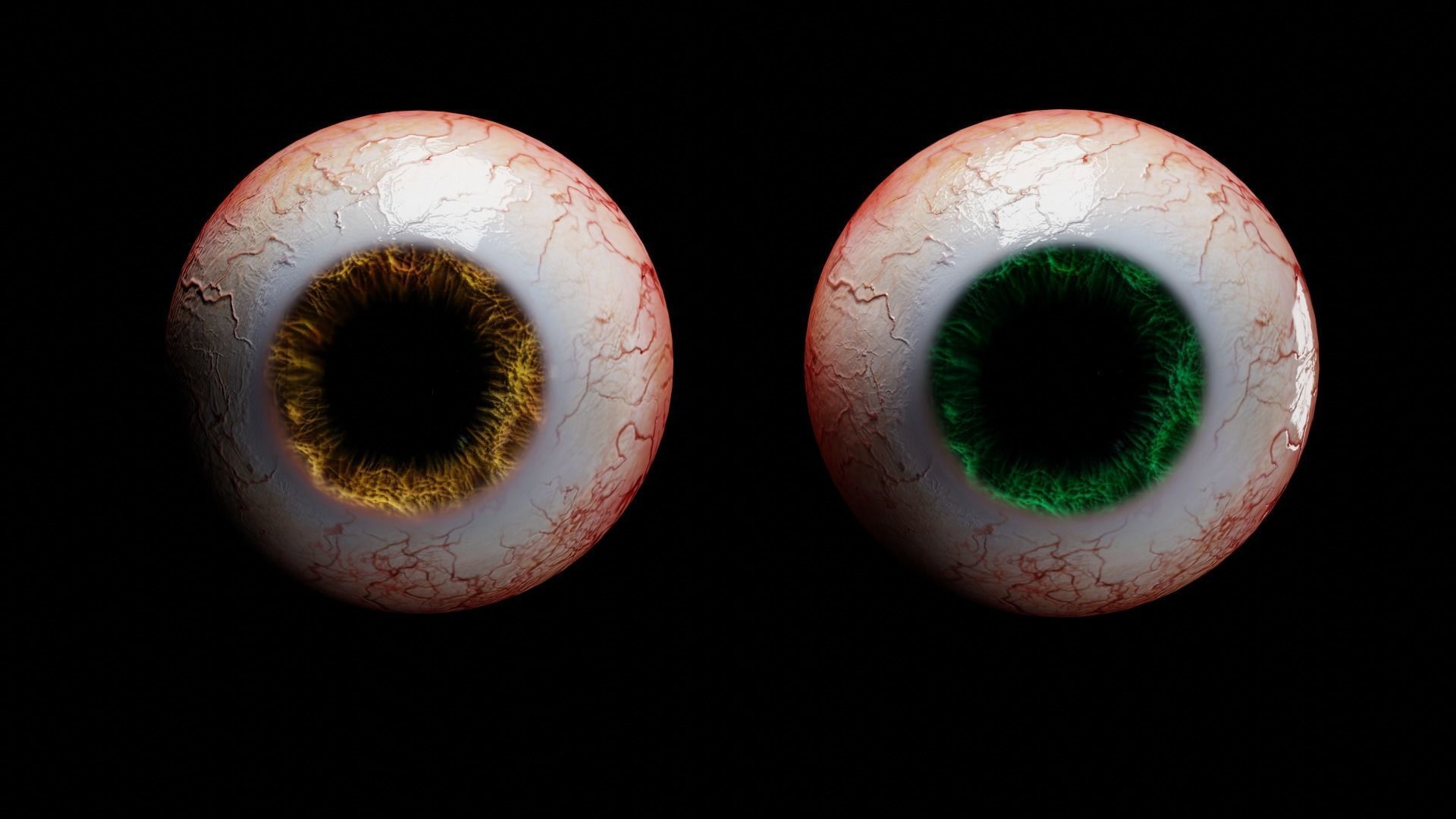 Human eyes realistic Low-poly 3D model_4