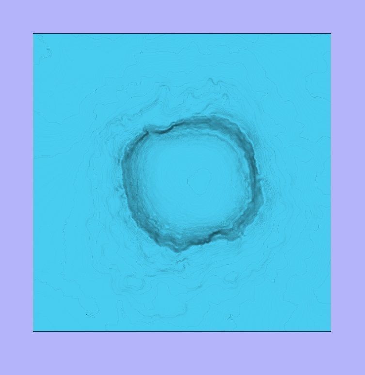 3D MODEL OF METEOR CRATER NATURAL LANDMARK FOR CNC - 3D PRINTING 3D model_3