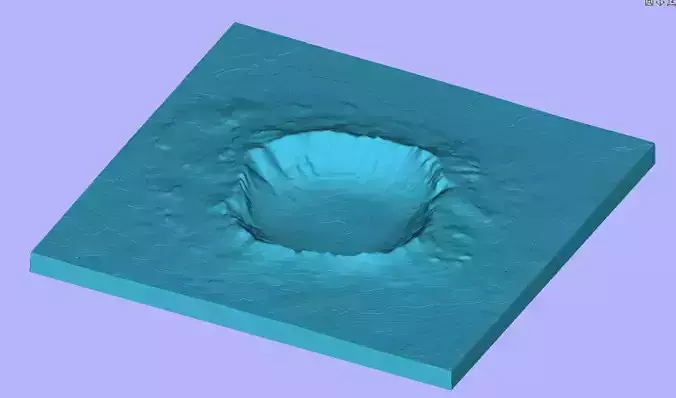 3D MODEL OF METEOR CRATER NATURAL LANDMARK FOR CNC - 3D PRINTING 3D model