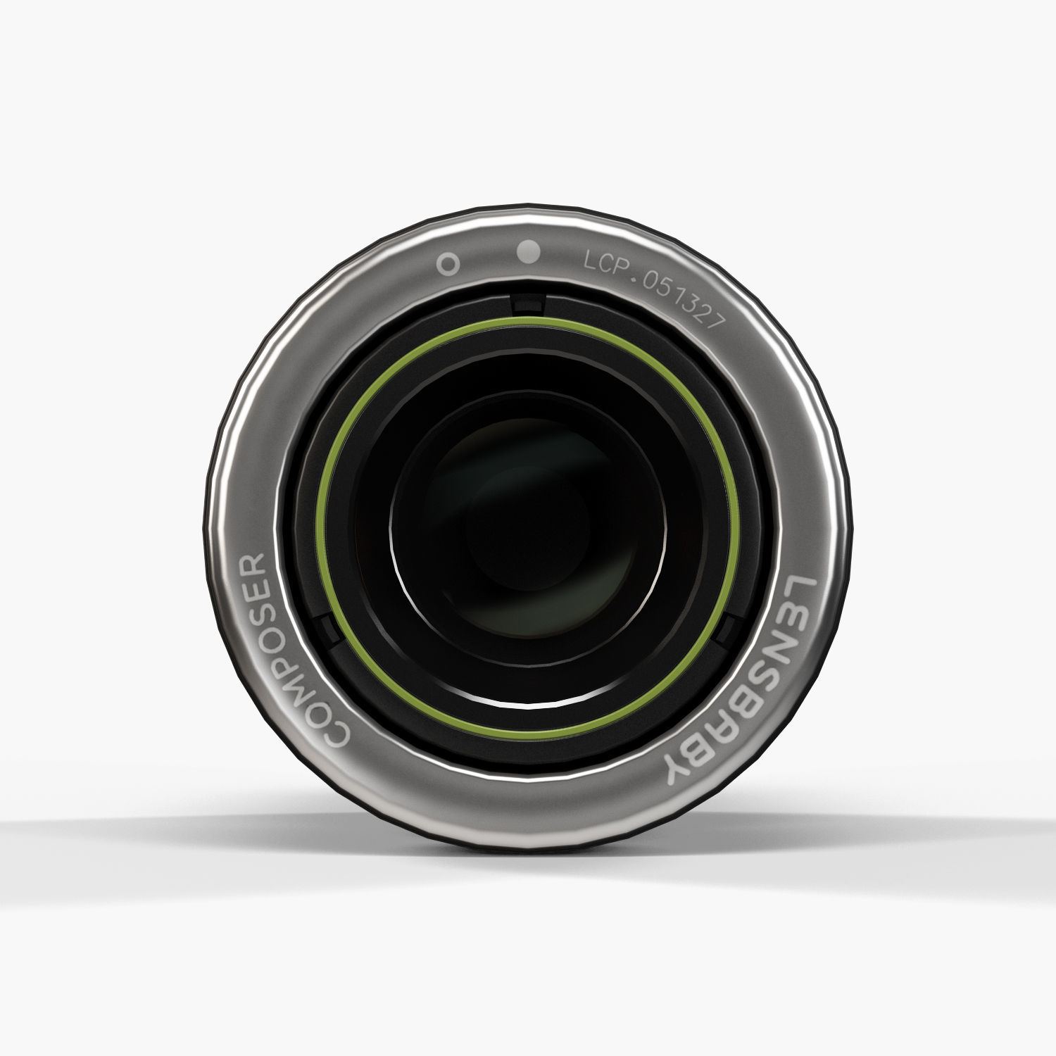 Lensbaby Composer Double Glass 50mm lens Low-poly 3D model_7
