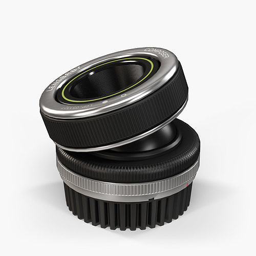 Lensbaby Composer Double Glass 50mm lens Low-poly 3D model