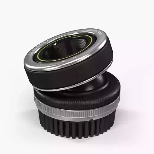 Lensbaby Composer Double Glass 50mm lens Low-poly 3D model