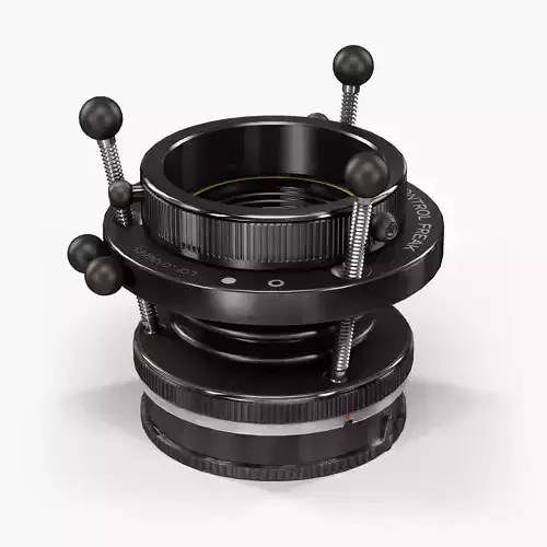 Lensbaby Control Freak lens Low-poly 3D model