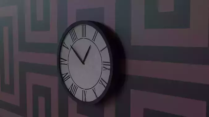 Clock with roman numerals on wall