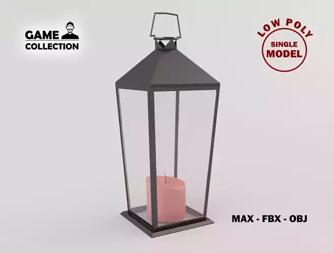 Latern 4 Lowpoly copper lantern