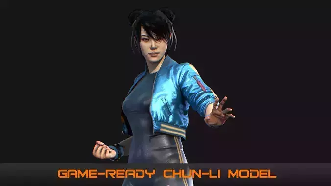 Chun Li Game Ready 3D model