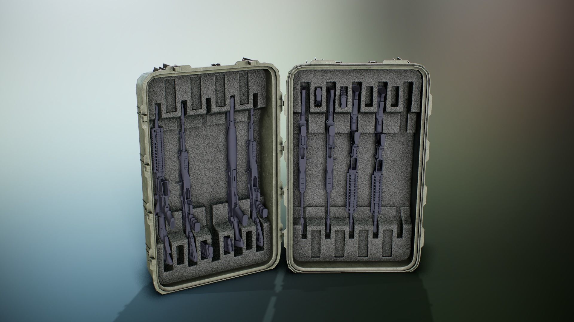 Weapon case Low-poly 3D model_7