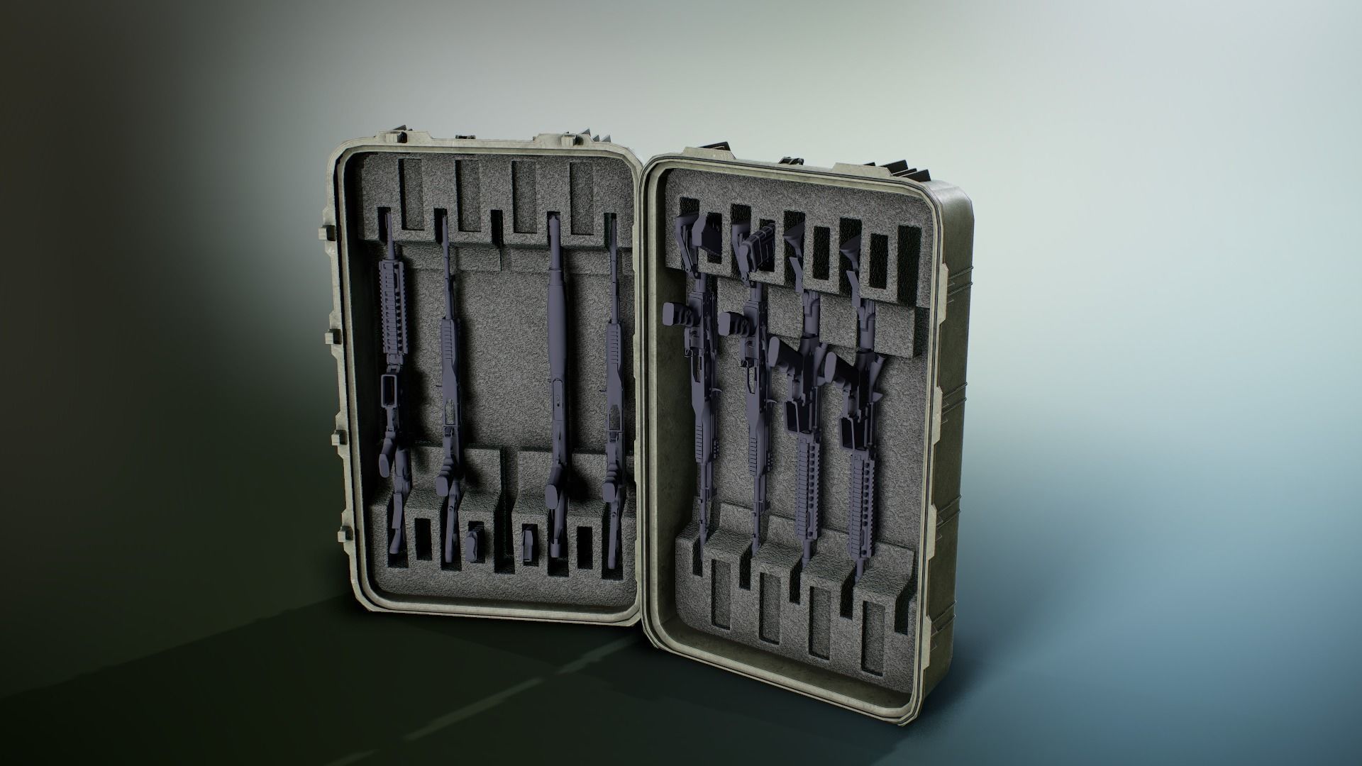 Weapon case Low-poly 3D model_6