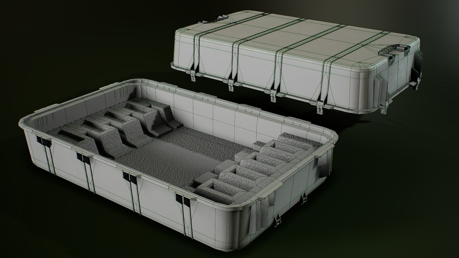 Weapon case Low-poly 3D model_9