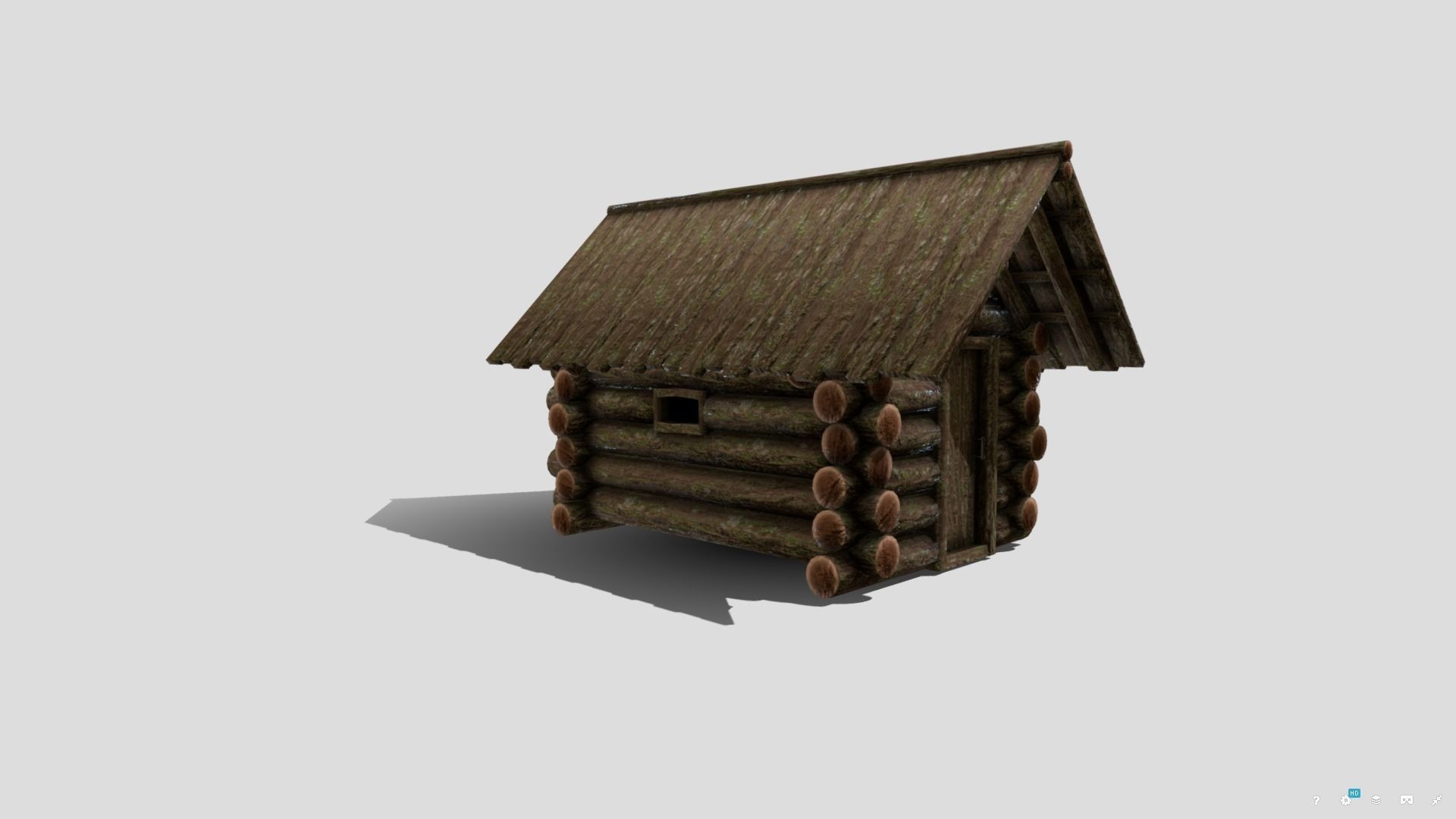 Medieval Cabin Low-poly 3D model_6