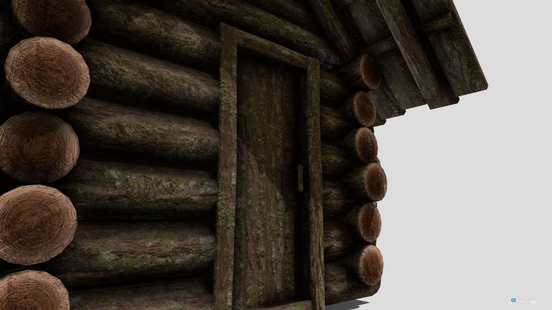 Medieval Cabin Low-poly 3D model_7