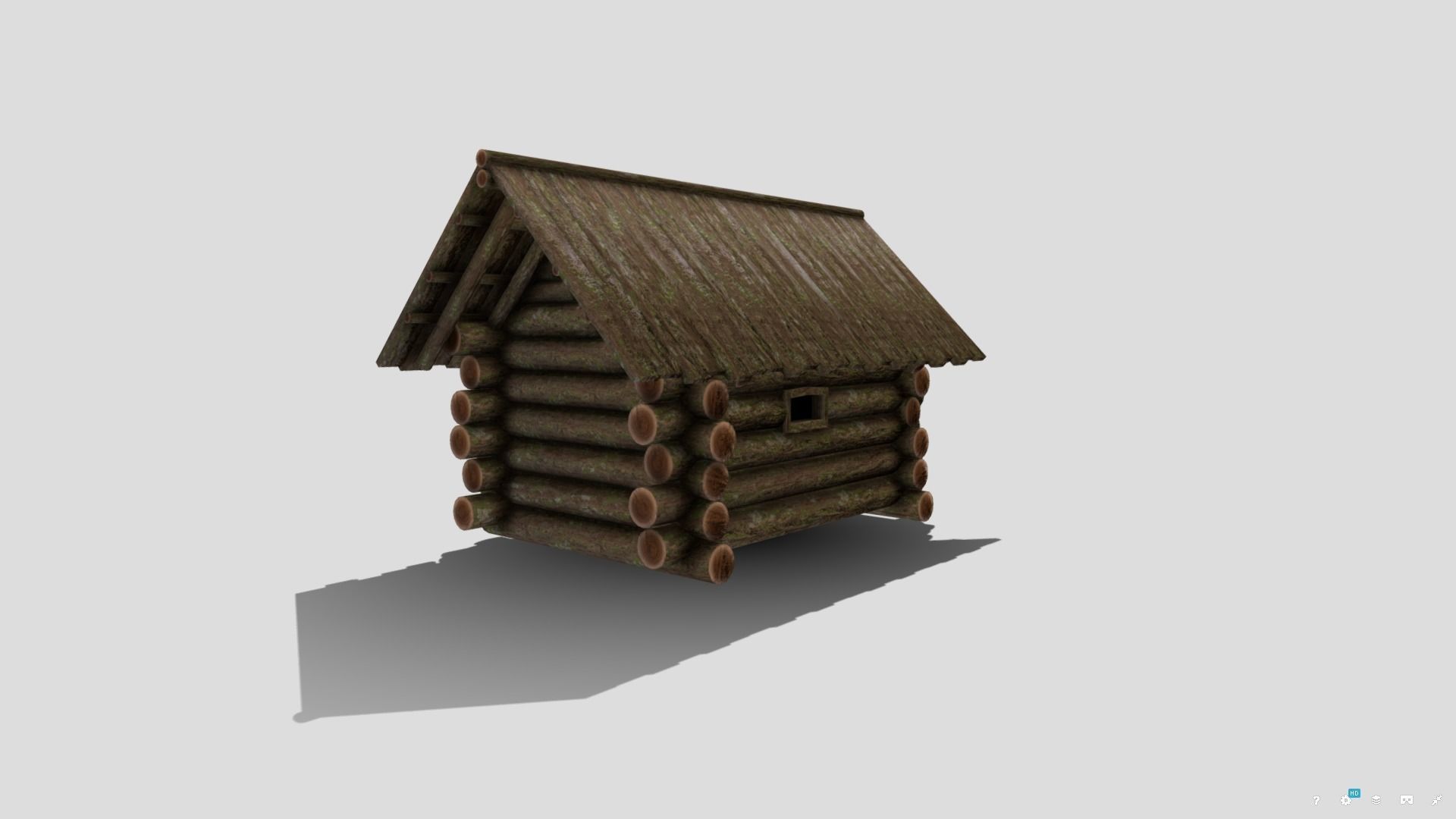 Medieval Cabin Low-poly 3D model_5