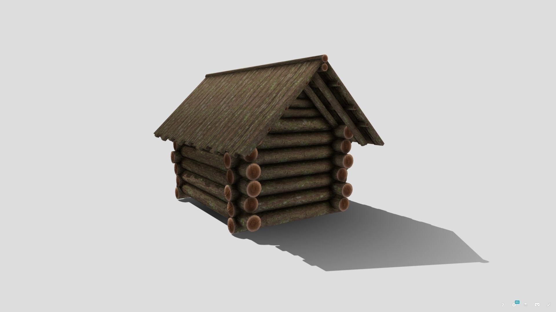 Medieval Cabin Low-poly 3D model_4