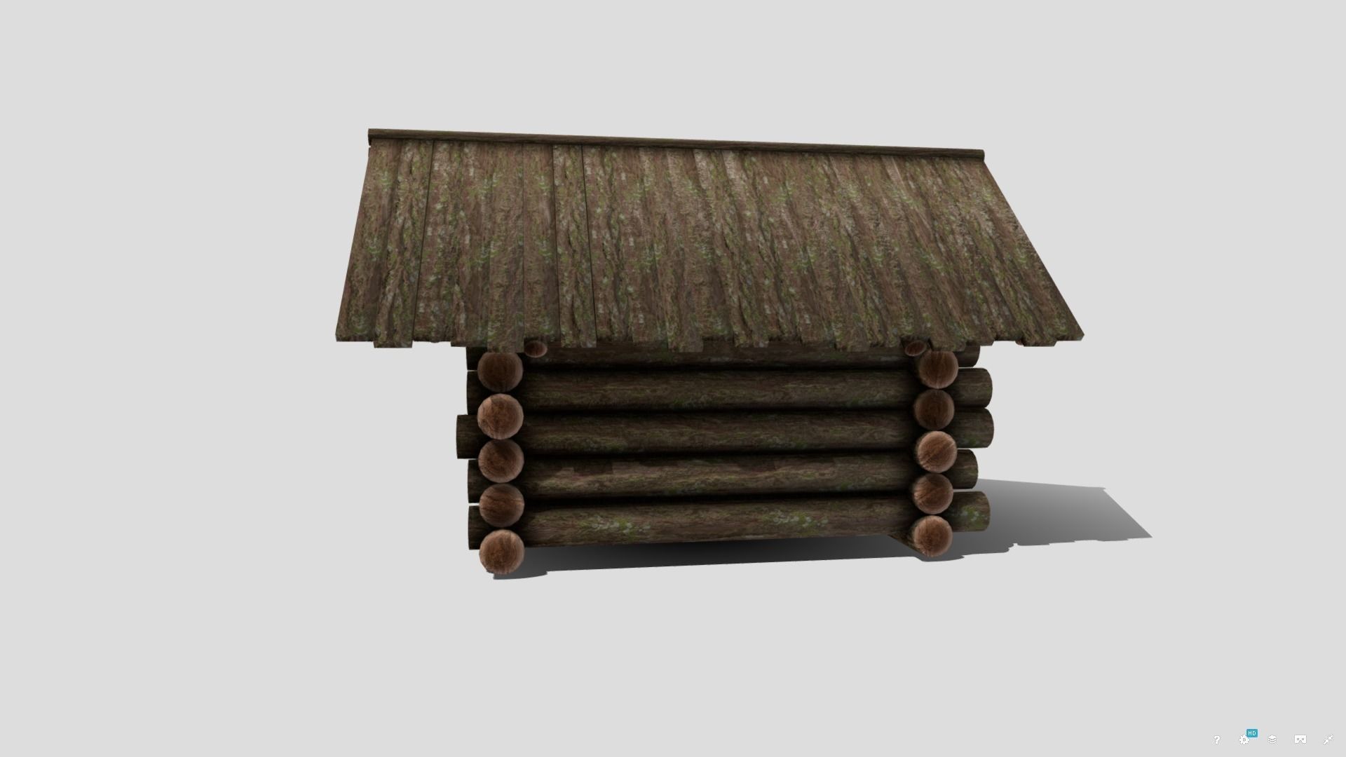 Medieval Cabin Low-poly 3D model_3