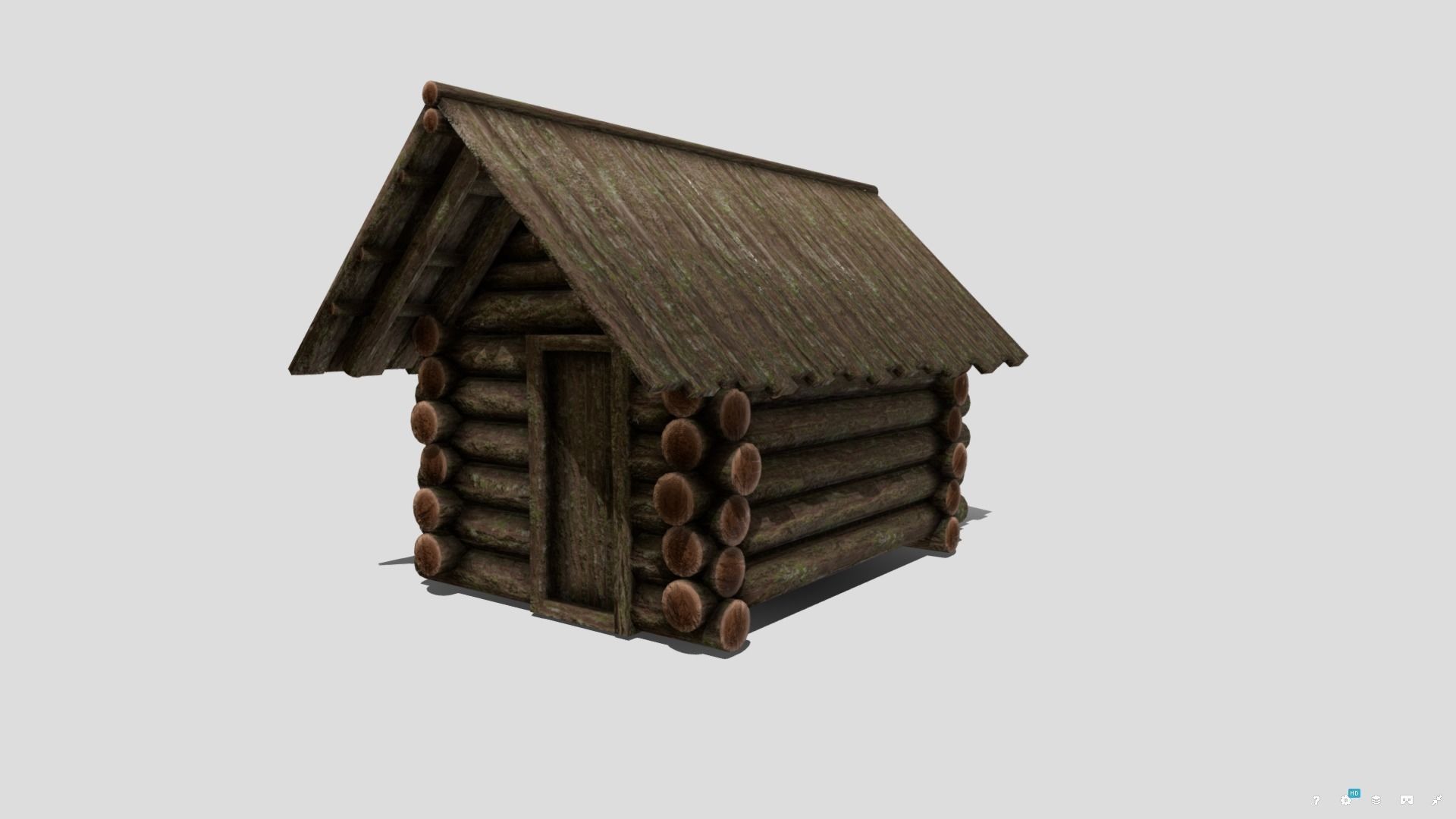 Medieval Cabin Low-poly 3D model_2