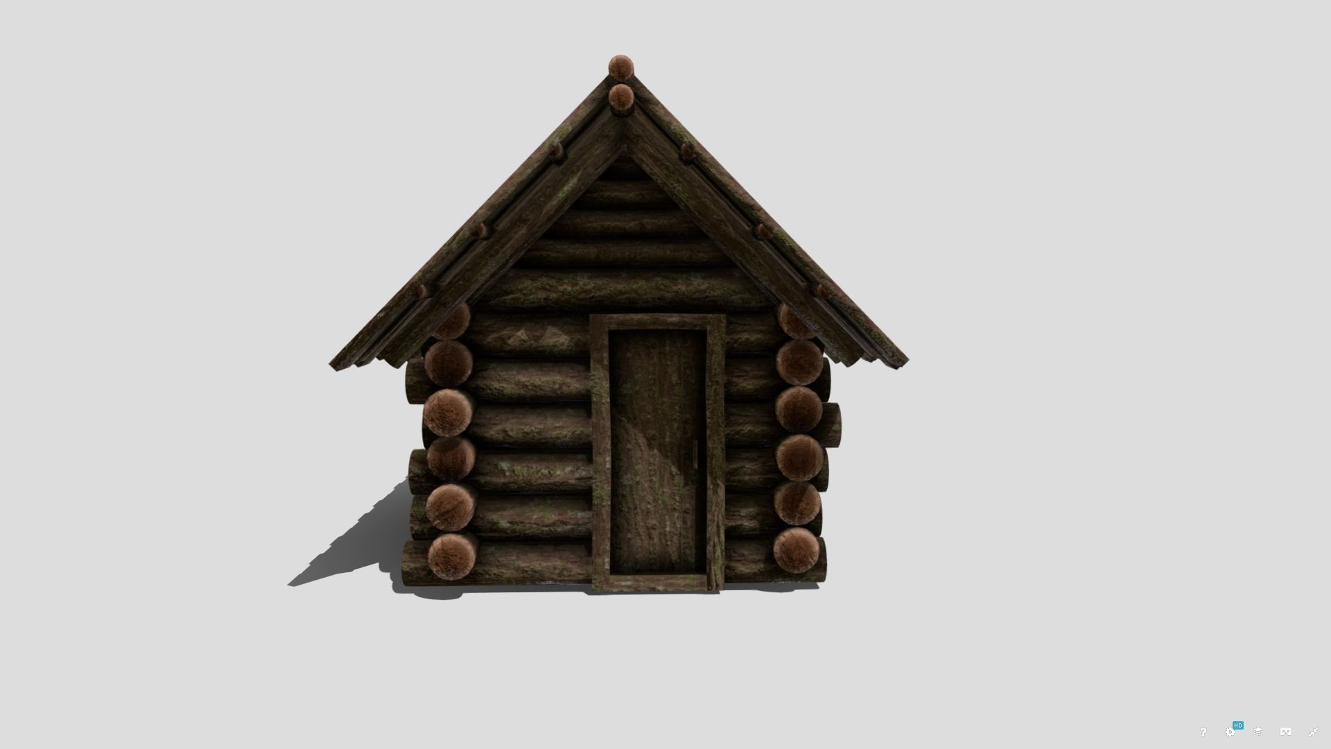 Medieval Cabin Low-poly 3D model_1