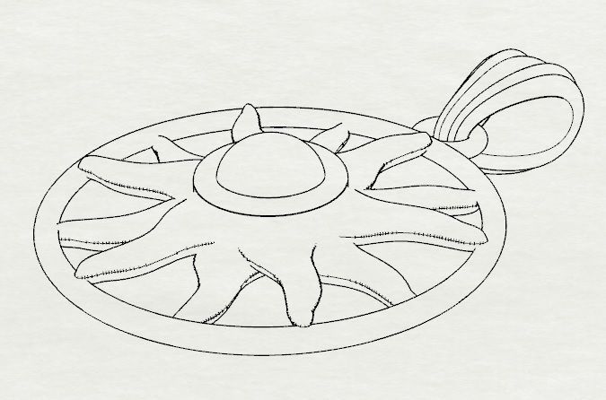 Sun pendant 3D print model_11