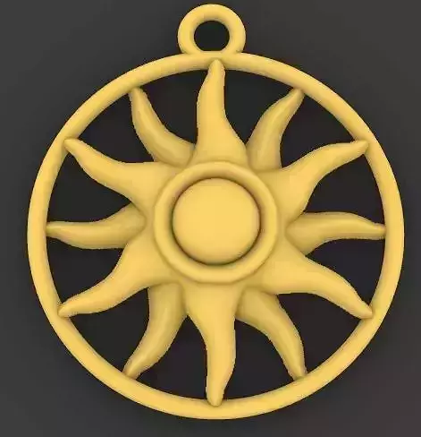 Sun pendant 3D print model