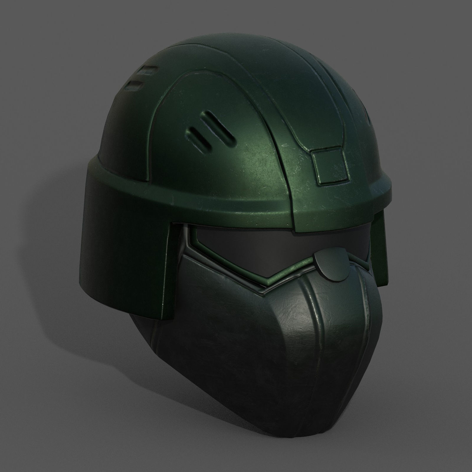 Helmet scifi military combat 3d futuristic technology fantasy Low-poly 3D model_2