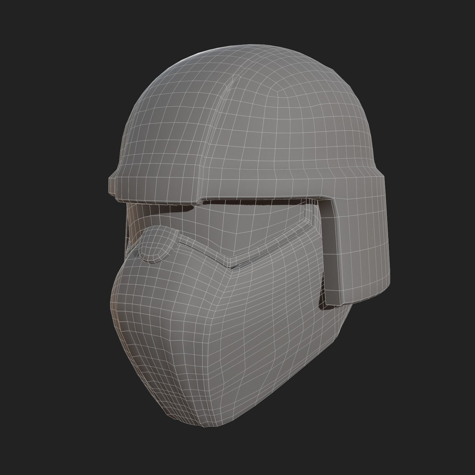 Helmet scifi military combat 3d futuristic technology fantasy Low-poly 3D model_9