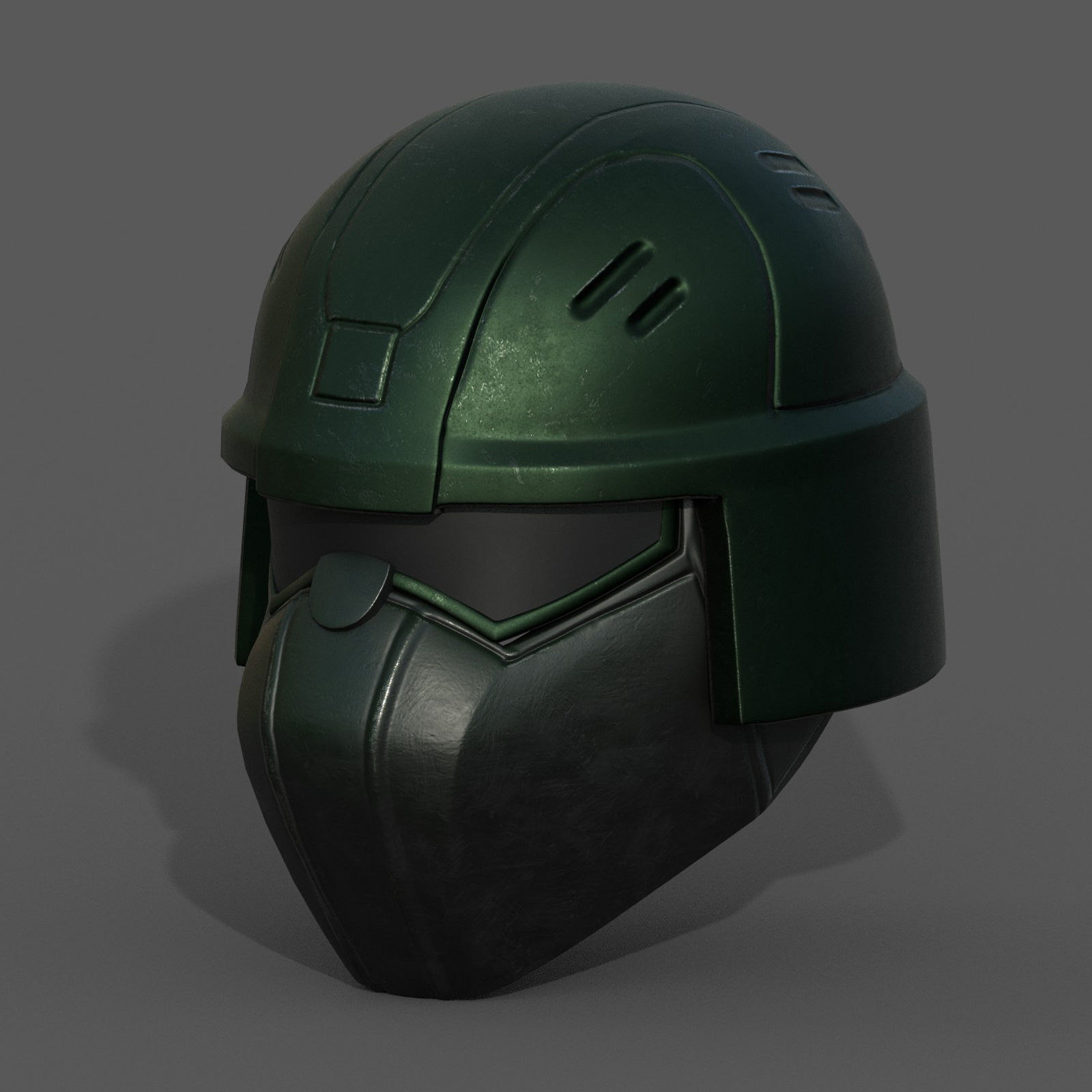 Helmet scifi military combat 3d futuristic technology fantasy Low-poly 3D model_3