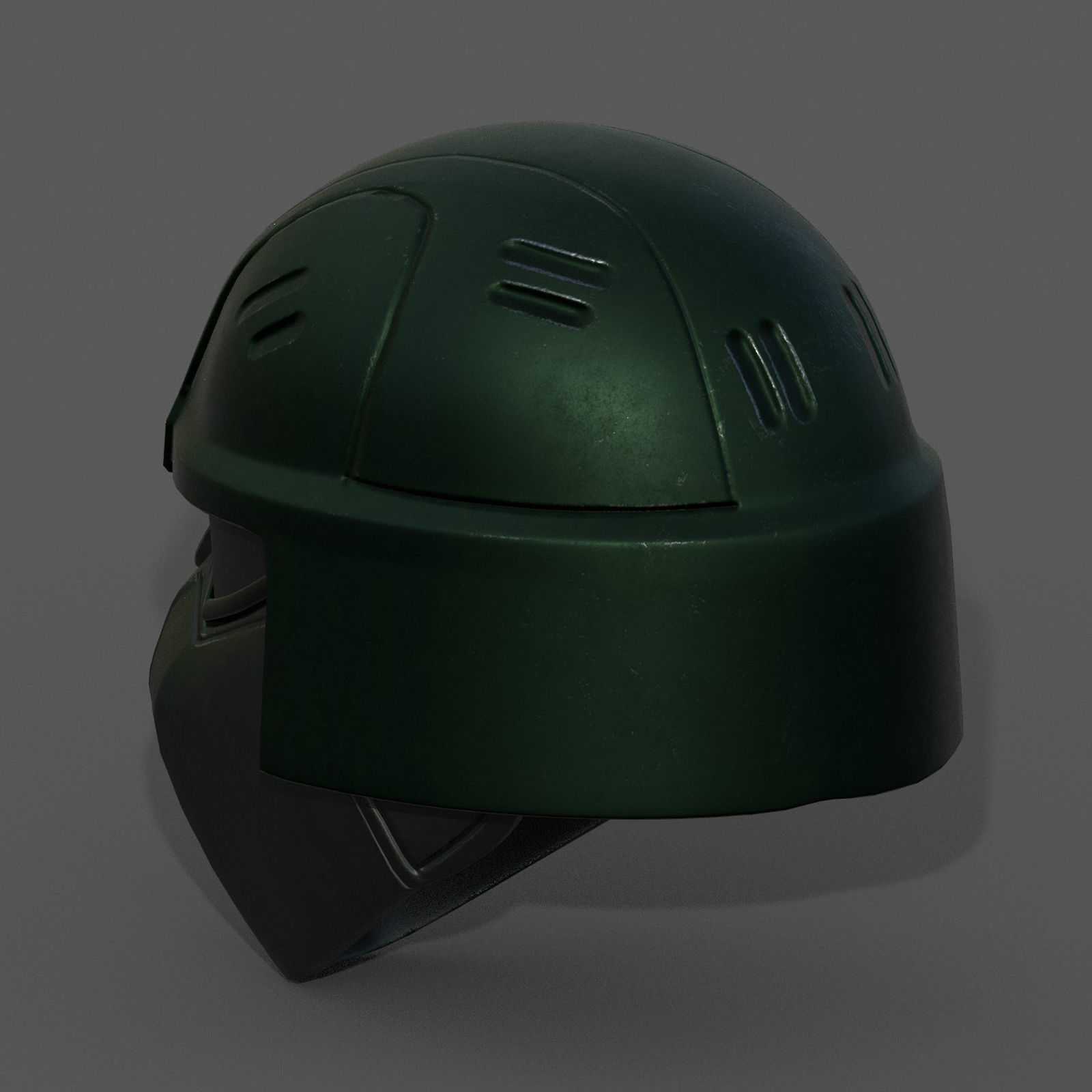 Helmet scifi military combat 3d futuristic technology fantasy Low-poly 3D model_4