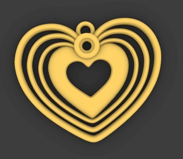 heart pendant 3D print model_10