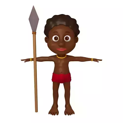 Tribal Warrior Cartoon
