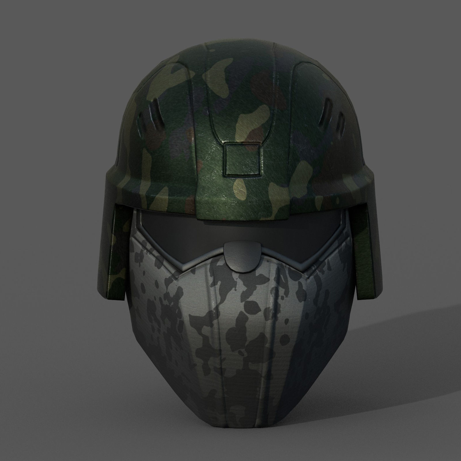 Helmet scifi military combat 3d futuristic technology space  Low-poly 3D model_3