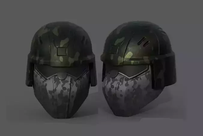 Helmet scifi military combat 3d futuristic technology space 