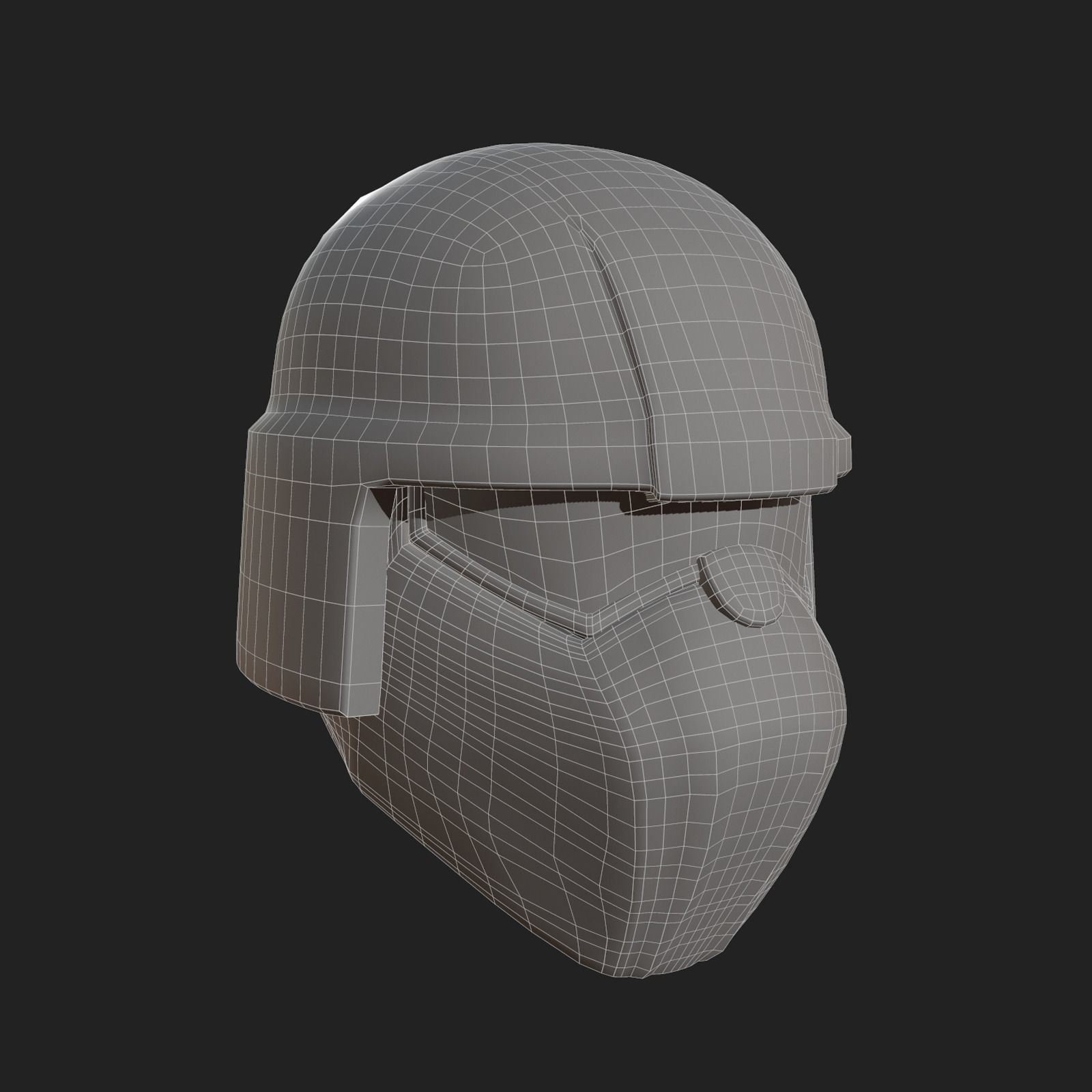 Helmet scifi military combat 3d futuristic technology space  Low-poly 3D model_10