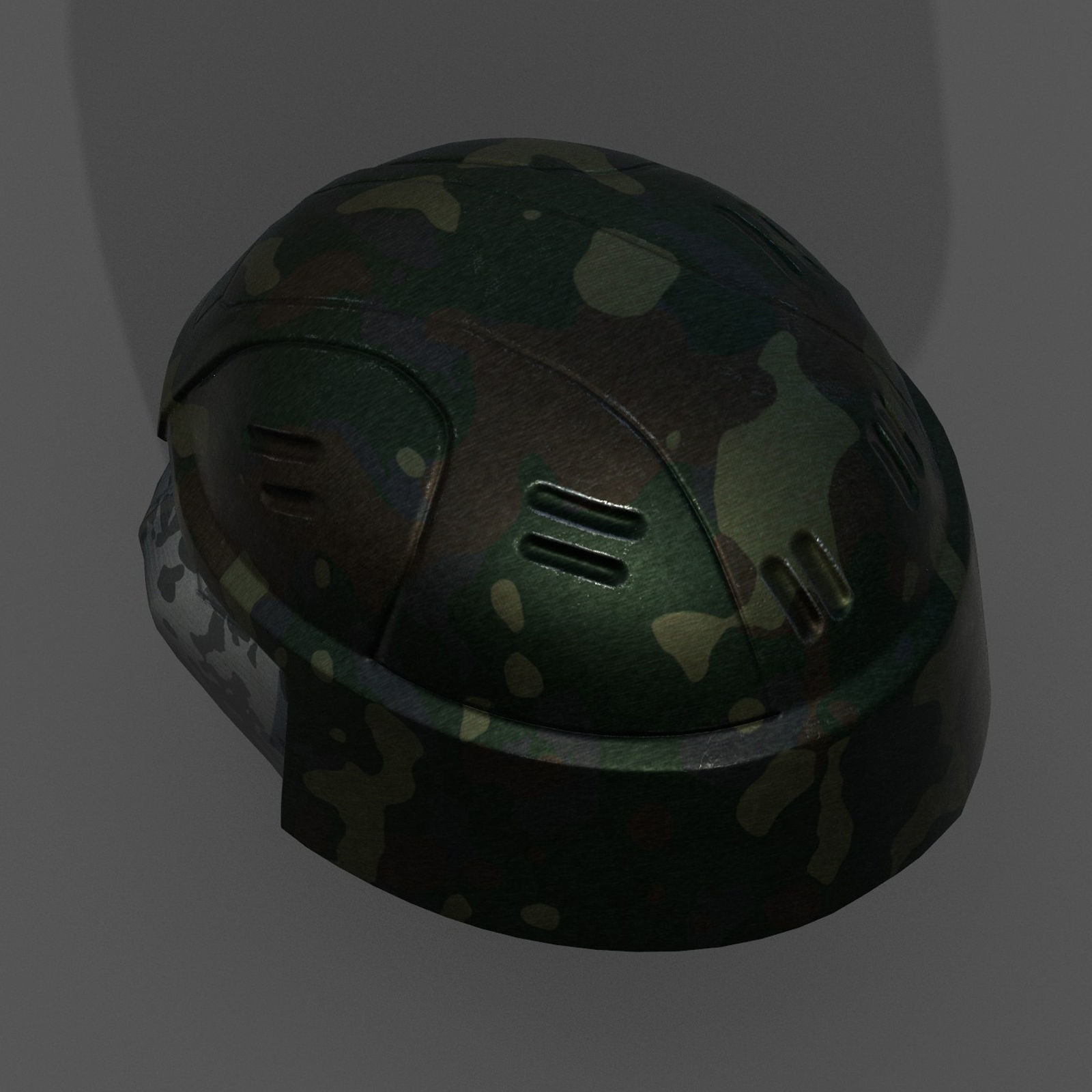 Helmet scifi military combat 3d futuristic technology space  Low-poly 3D model_7