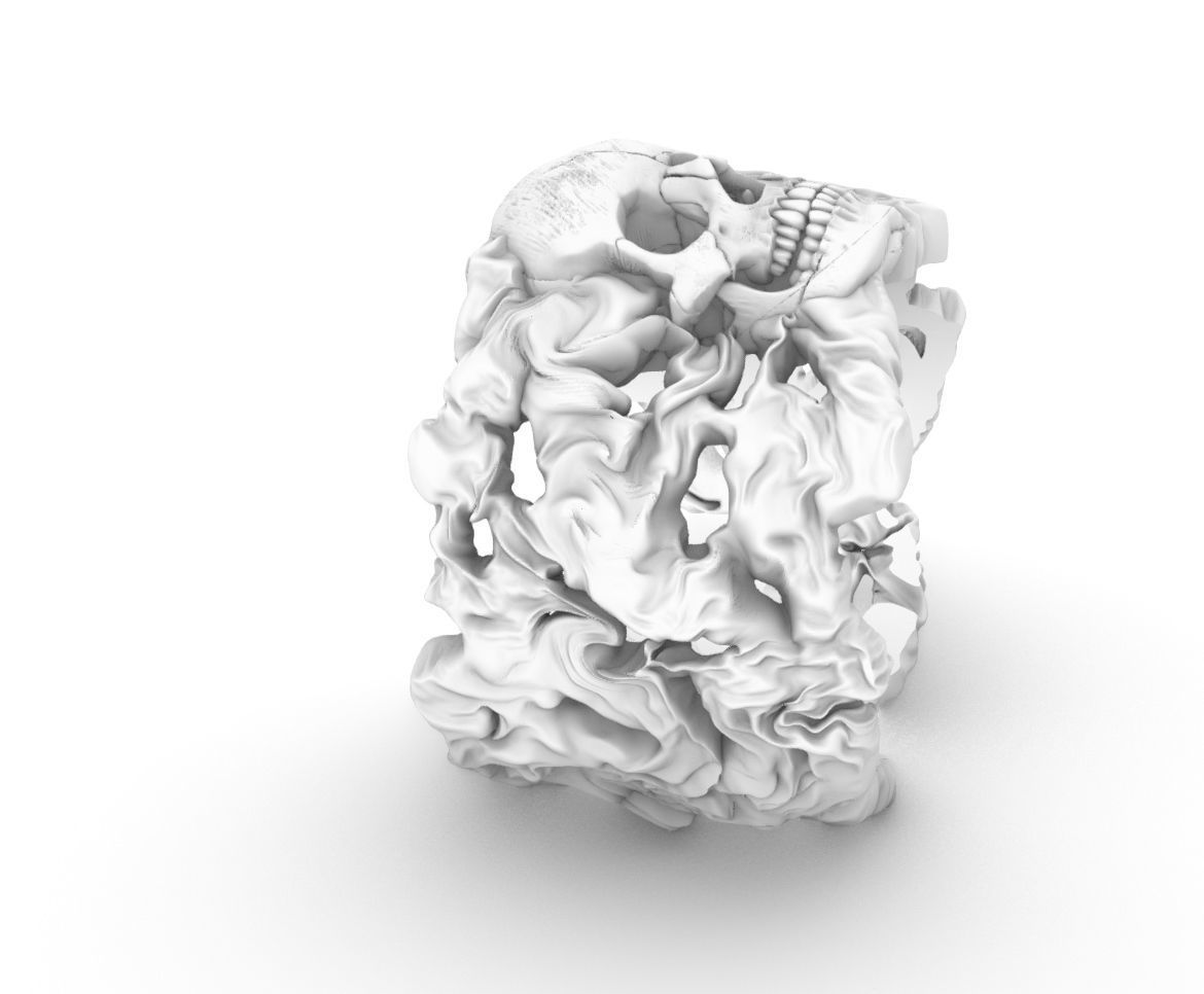 skull ring   3D print model_6
