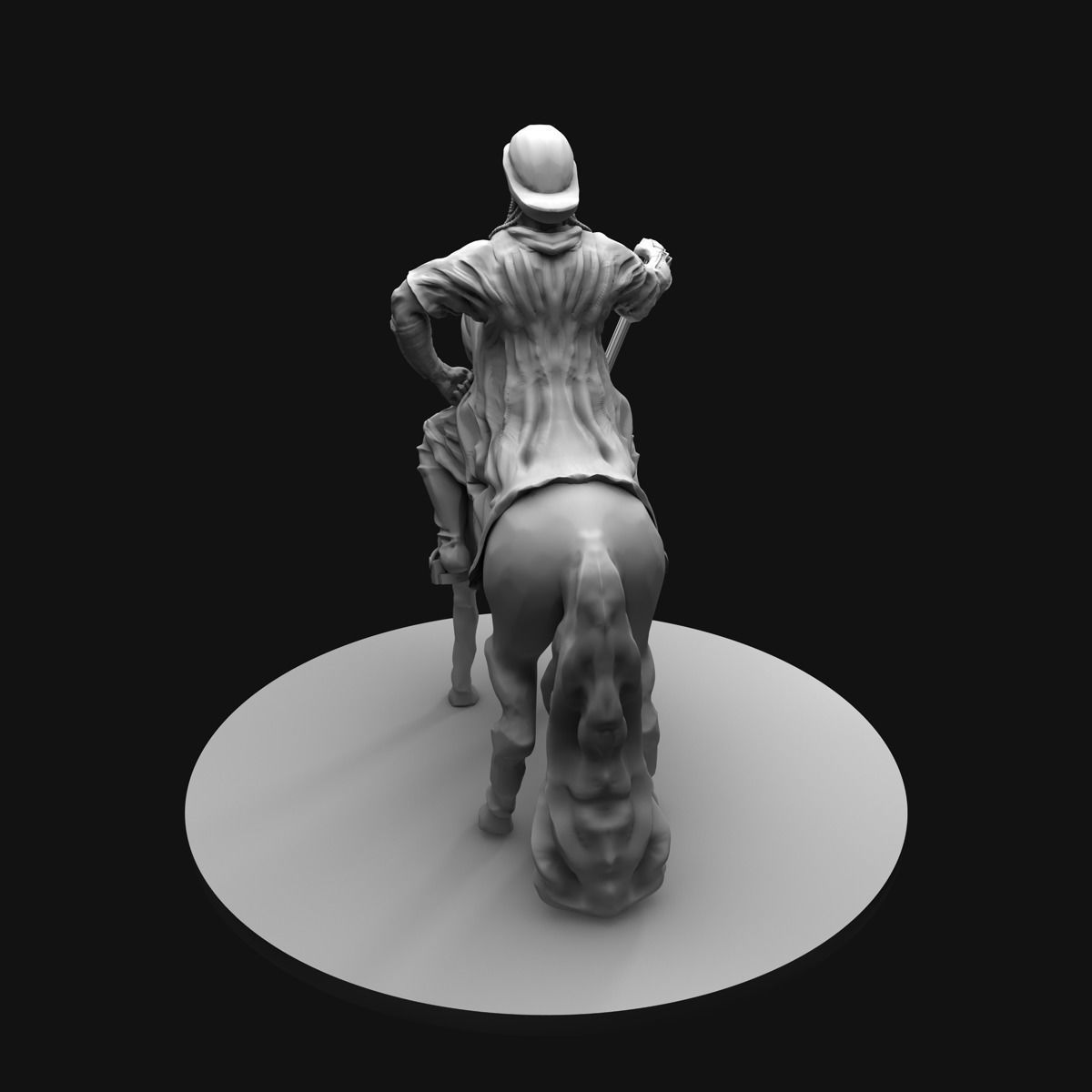 Genghis Khan Equestrian Statue 3D model_25
