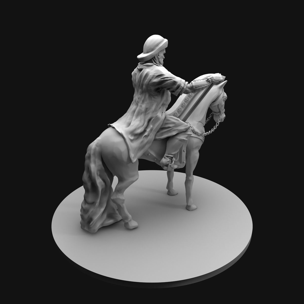 Genghis Khan Equestrian Statue 3D model_29