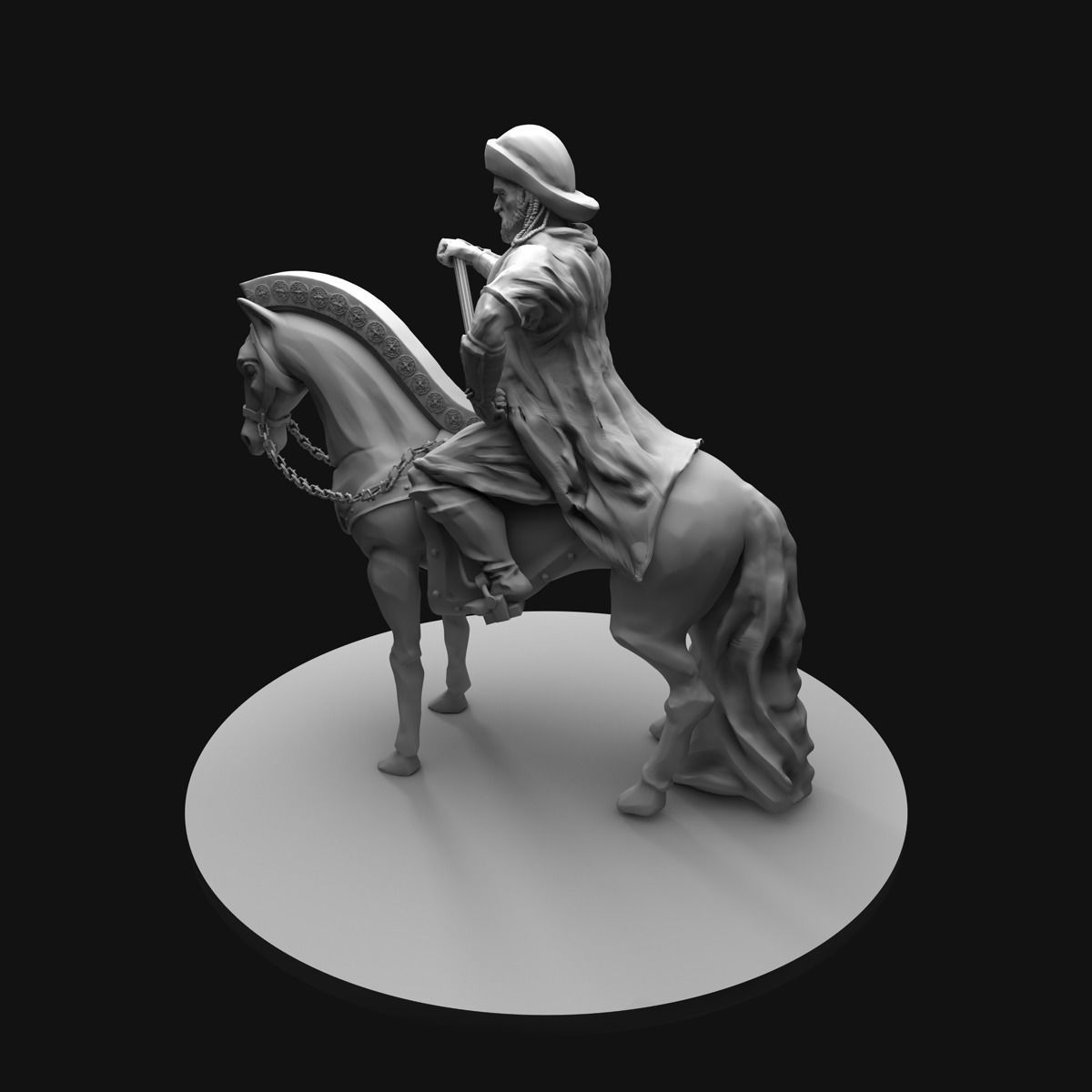 Genghis Khan Equestrian Statue 3D model_22