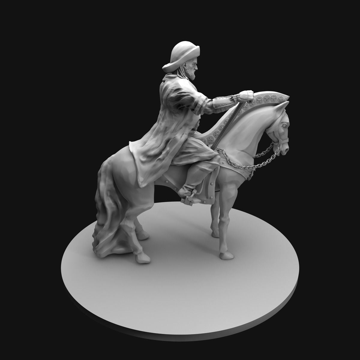Genghis Khan Equestrian Statue 3D model_35