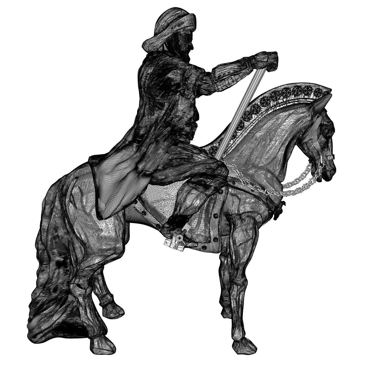 Genghis Khan Equestrian Statue 3D model_10