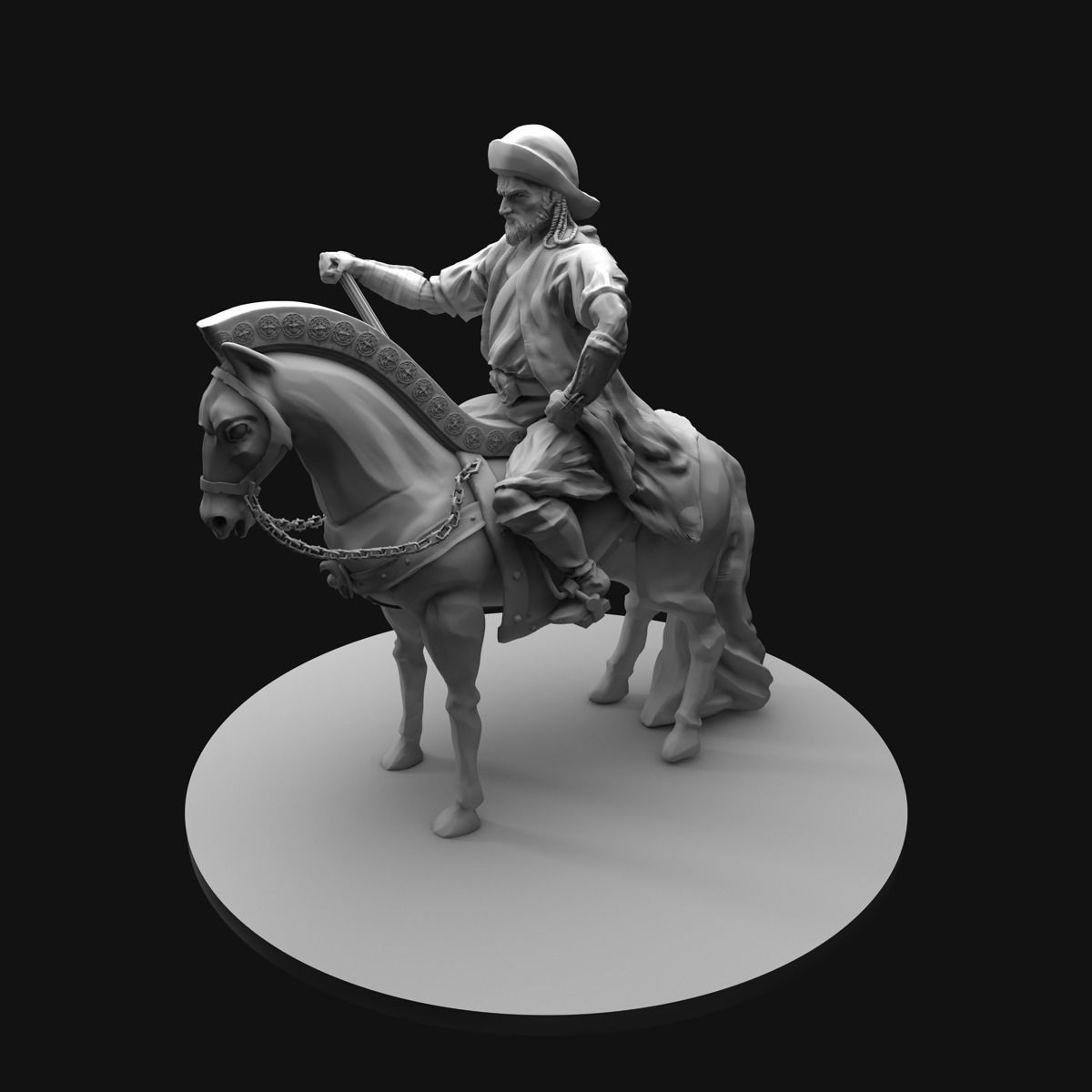 Genghis Khan Equestrian Statue 3D model_20