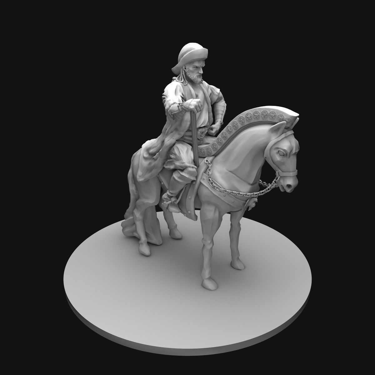 Genghis Khan Equestrian Statue 3D model_36