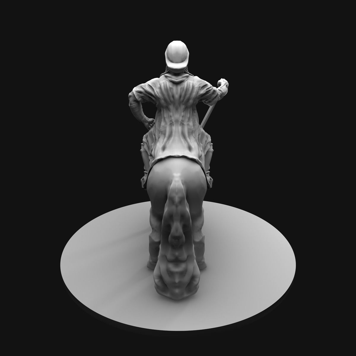 Genghis Khan Equestrian Statue 3D model_27