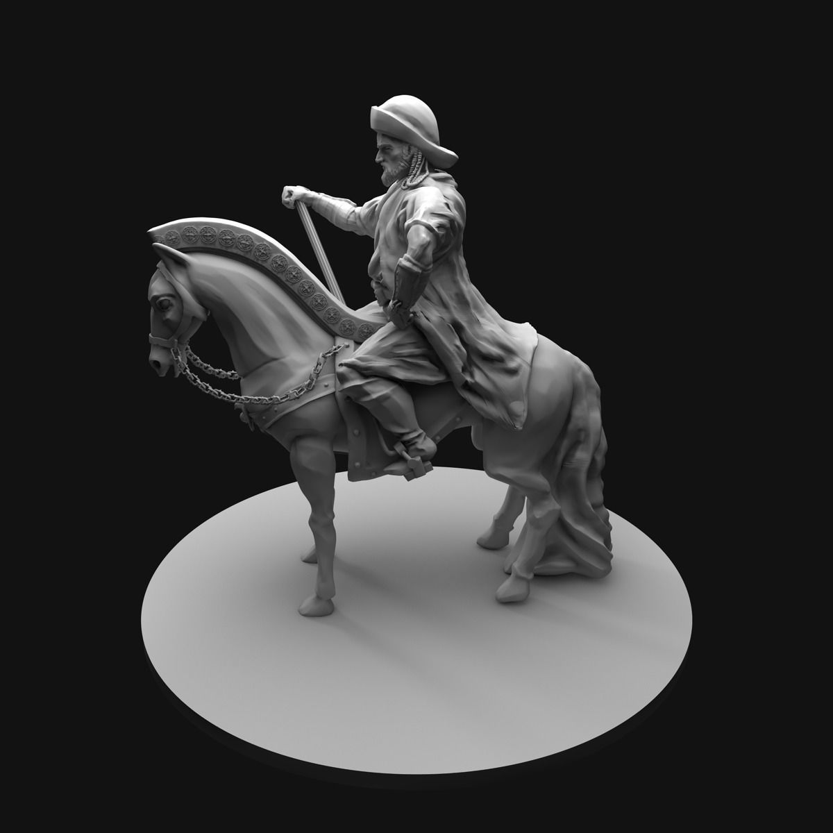 Genghis Khan Equestrian Statue 3D model_18