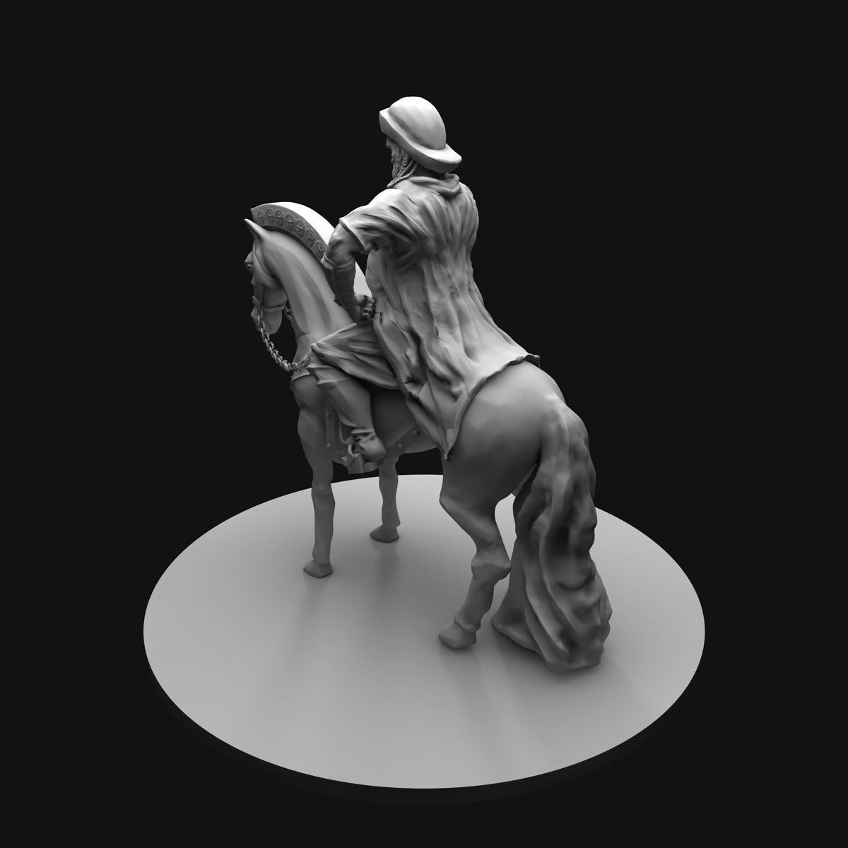 Genghis Khan Equestrian Statue 3D model_24
