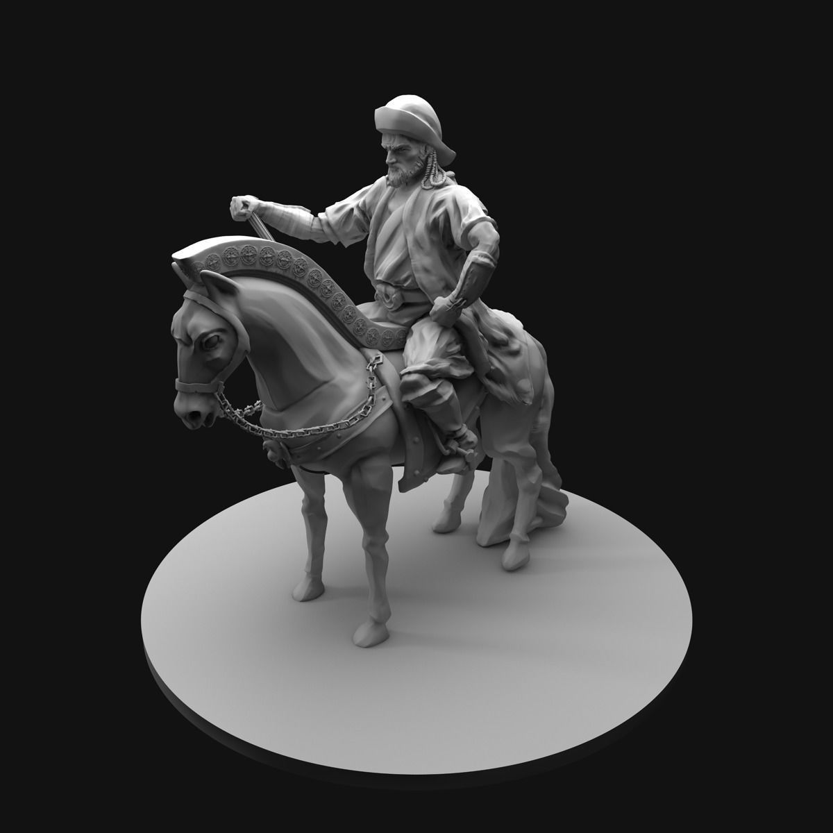 Genghis Khan Equestrian Statue 3D model_17