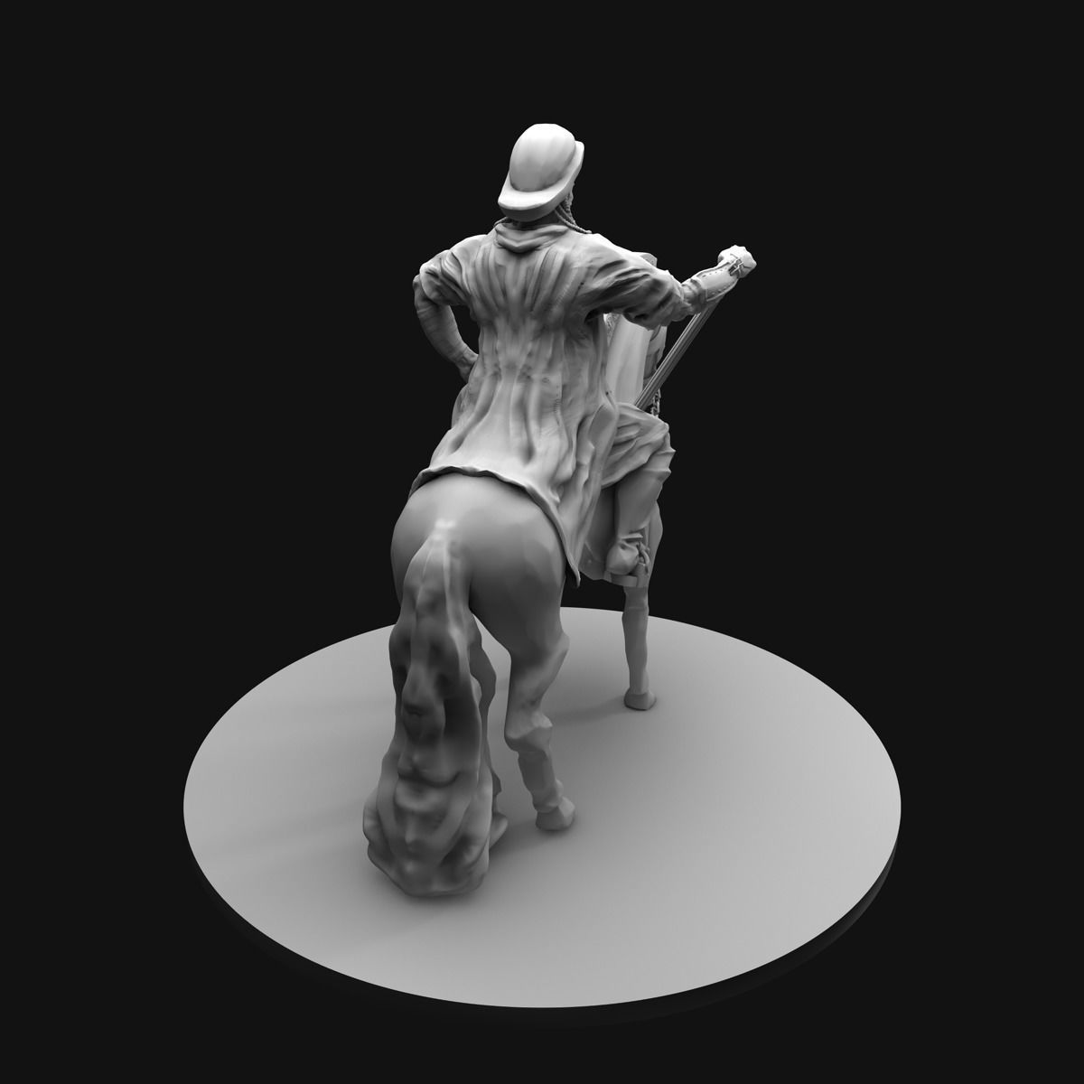 Genghis Khan Equestrian Statue 3D model_30