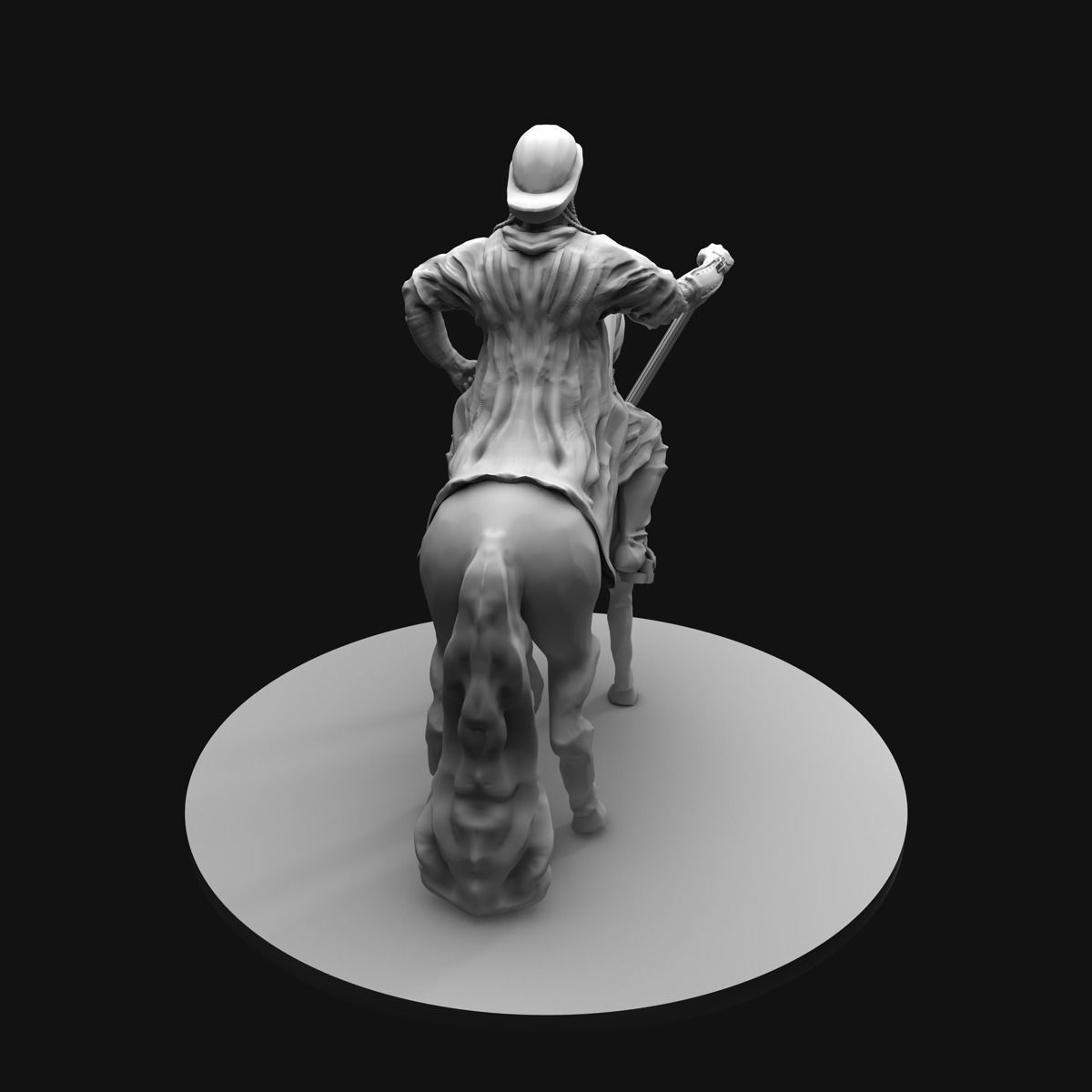Genghis Khan Equestrian Statue 3D model_28