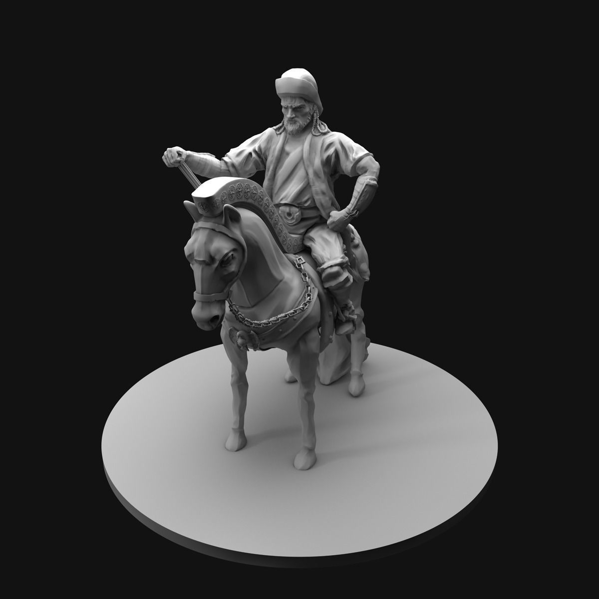 Genghis Khan Equestrian Statue 3D model_14