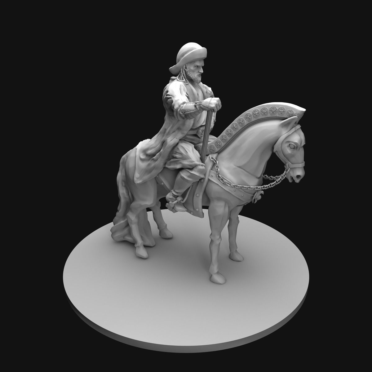 Genghis Khan Equestrian Statue 3D model_34