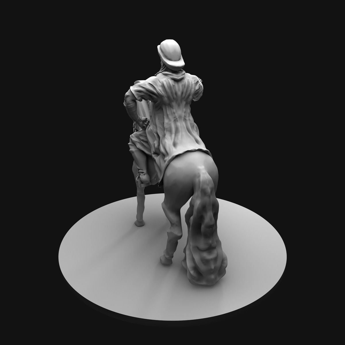 Genghis Khan Equestrian Statue 3D model_26