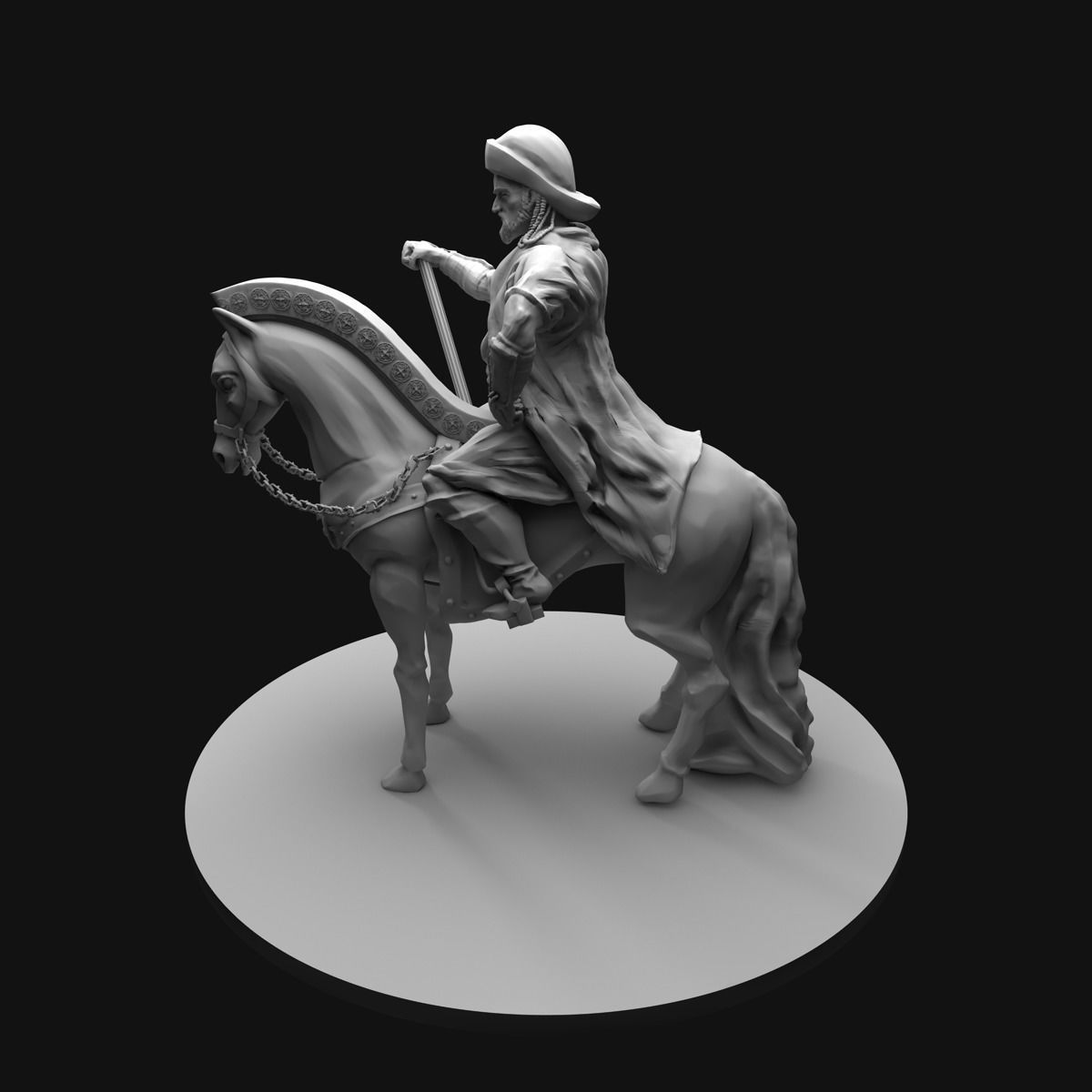 Genghis Khan Equestrian Statue 3D model_16